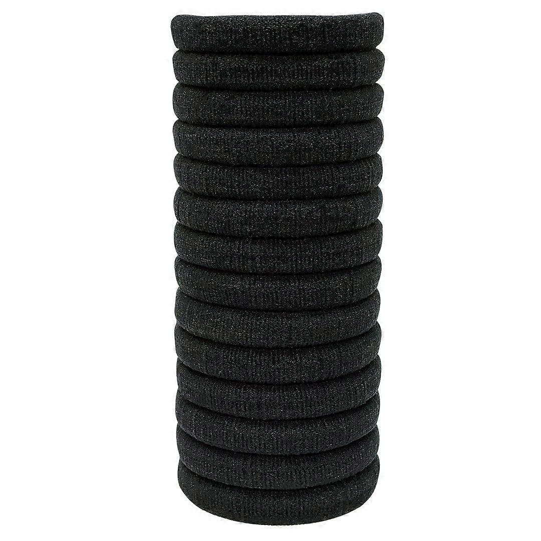 Black Hair Elastics Medium Ponytail Holders for Secure Comfortable Hold and Everyday Styling