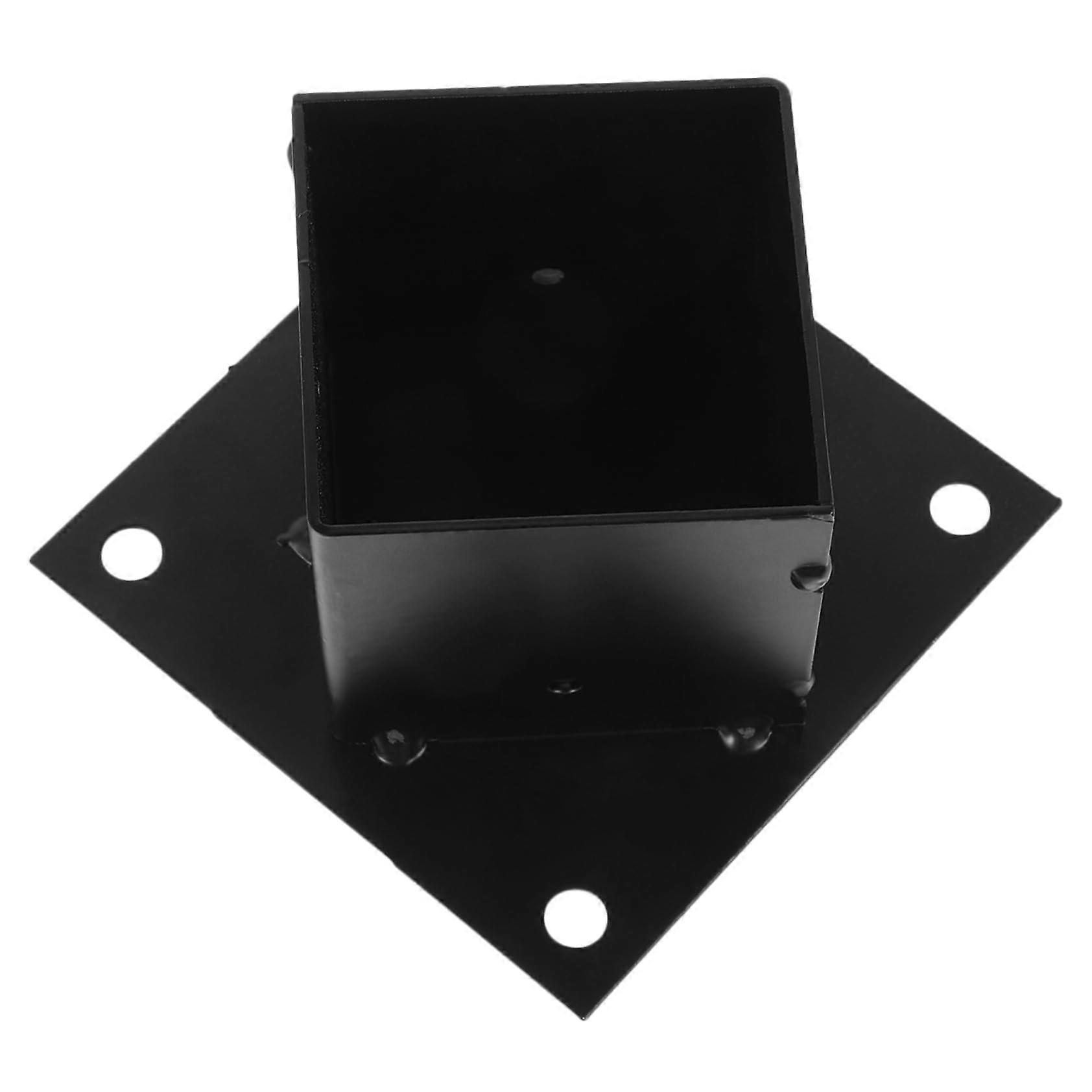 Metal Mailbox Post Base Bracket for Wooden Deck Fence, Durable Secure Anchoring