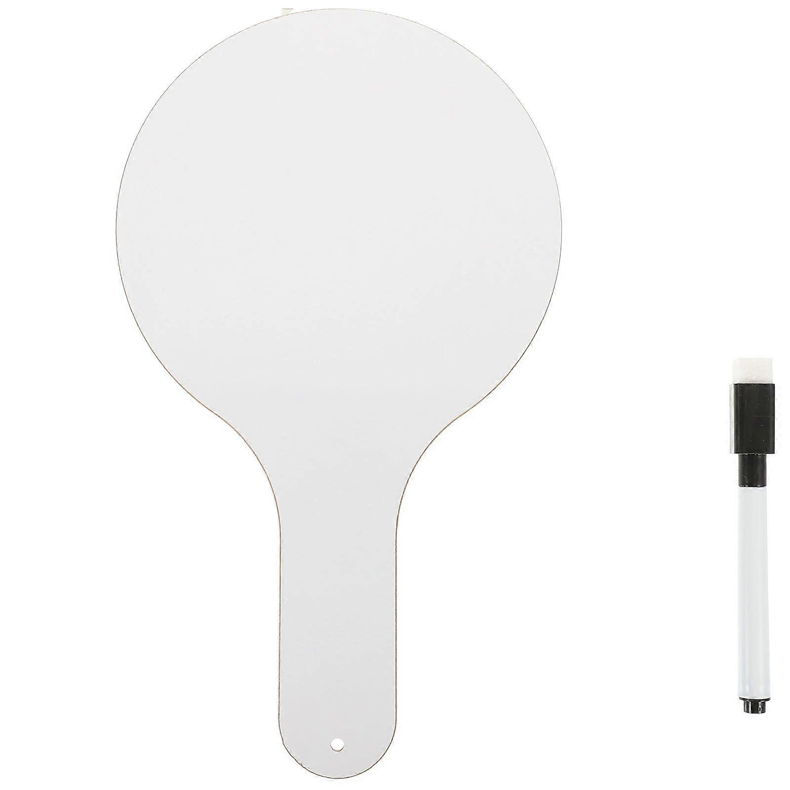 1 Set Students Whiteboard with Pen Handheld Dry Erase Paddle Answer Paddle Supply