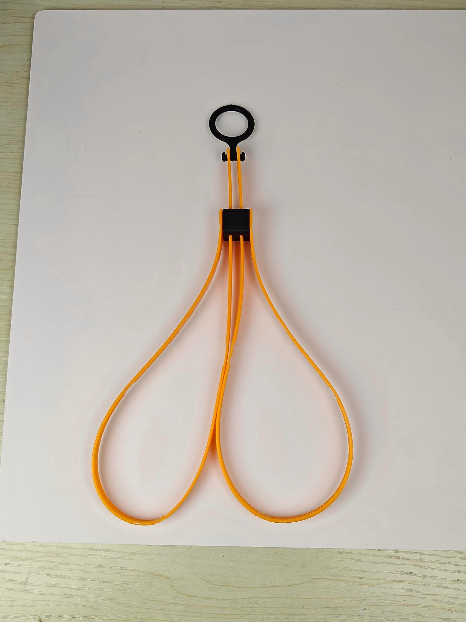 Heavy Duty Orange Zip Ties for Cable Management, UV Resistant, Bright Visibility, 4pcs
