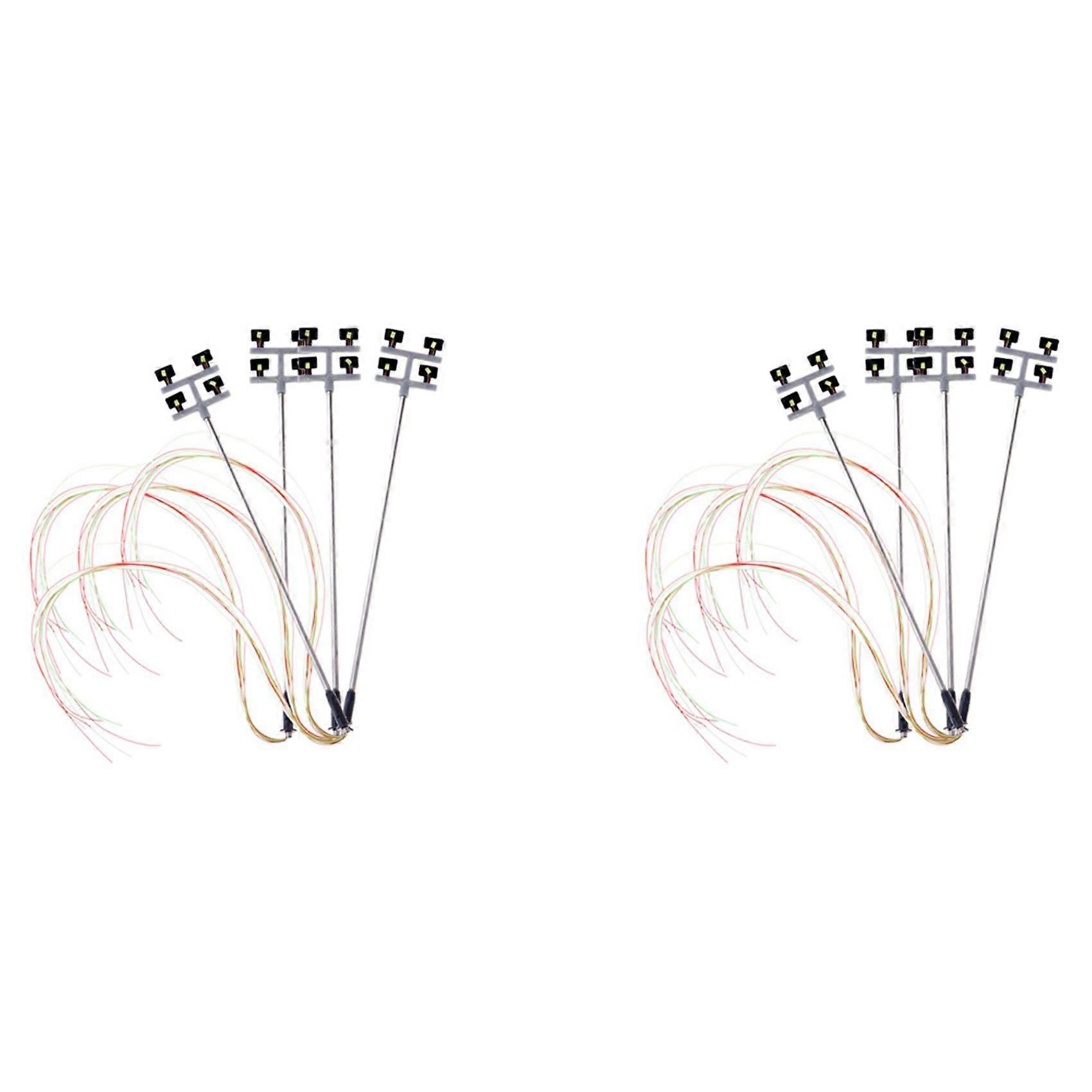 8 PCS HO Scale Model Lighting Tower,Tower Lights Model Lights Layout Lamppost for Train/Garden/Playground/Stadium