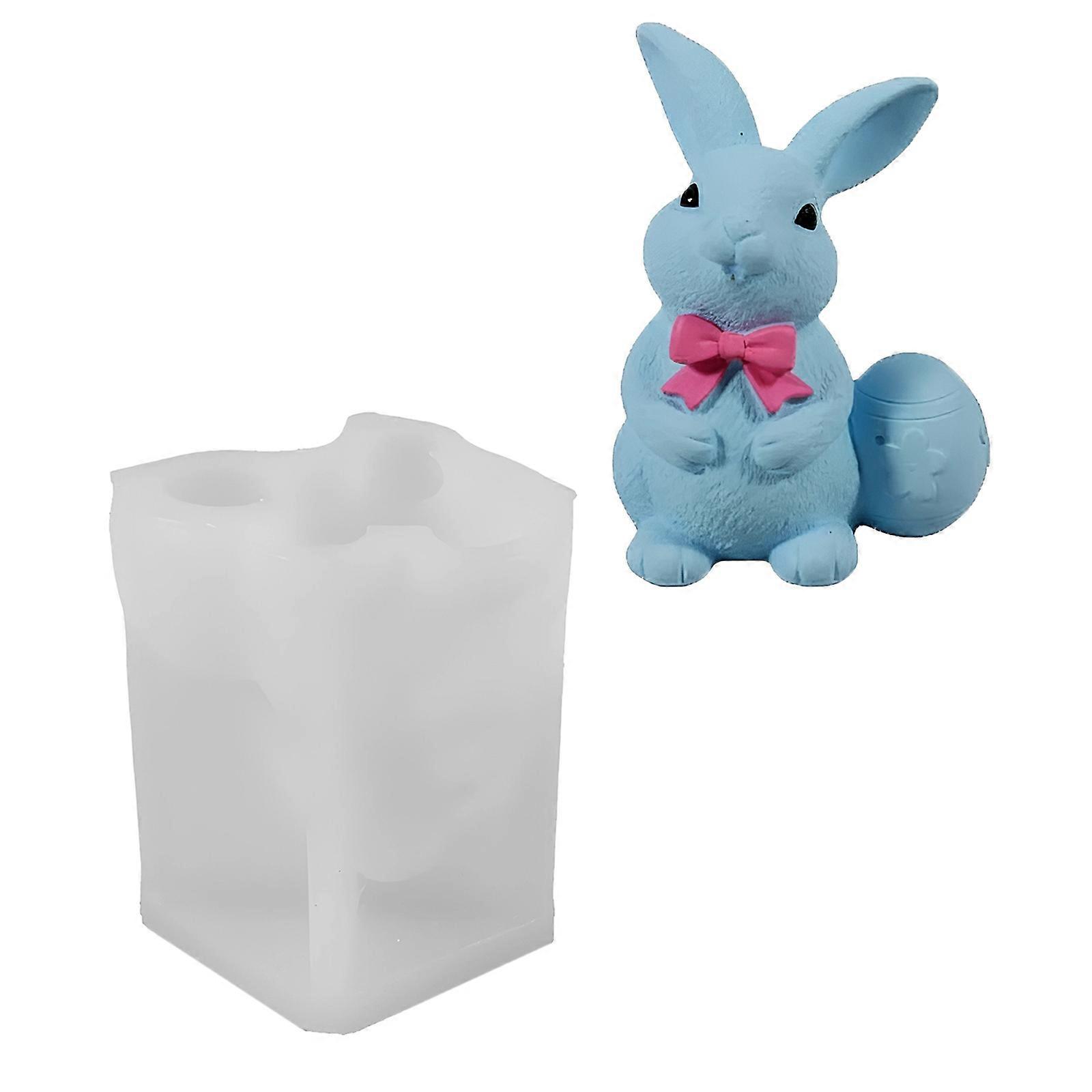 Hare Eggs Silicone Molds Easter Theme Candle Silicone Mould for Resin Casting Candle Soap Chocolate Cake Baking Tool Multicolor