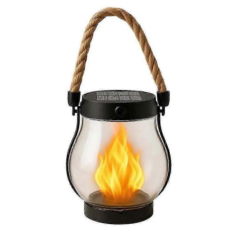 Outdoor Lights Solar Lantern 1Pack Waterproof Dancing Flame