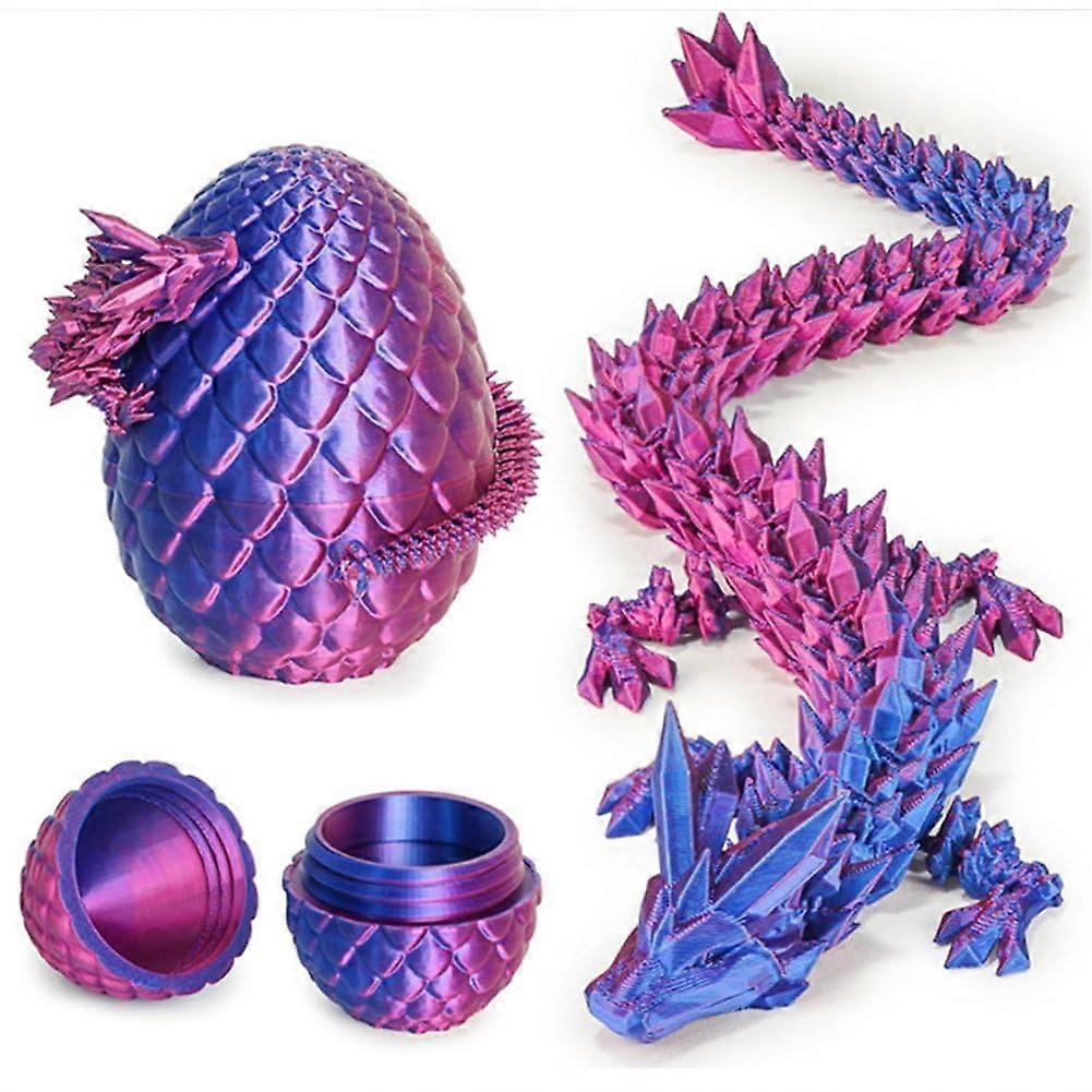 4PCS Mini 3D Printed Dragon Egg Keychains with TwistOpen Surprise and Poseable Dragon Figurines