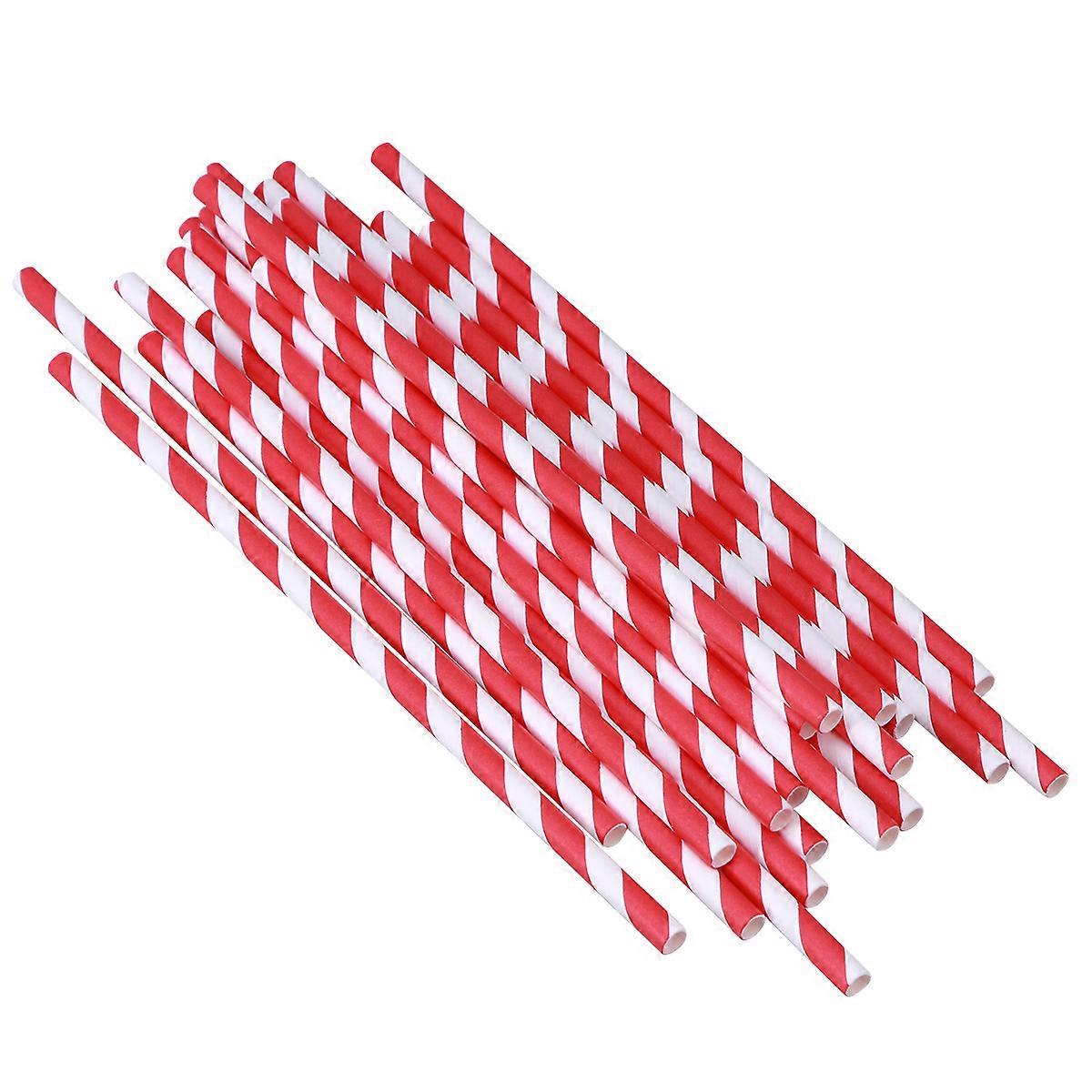 Paper for Drinking 25Pcs Striped Multi Friendly