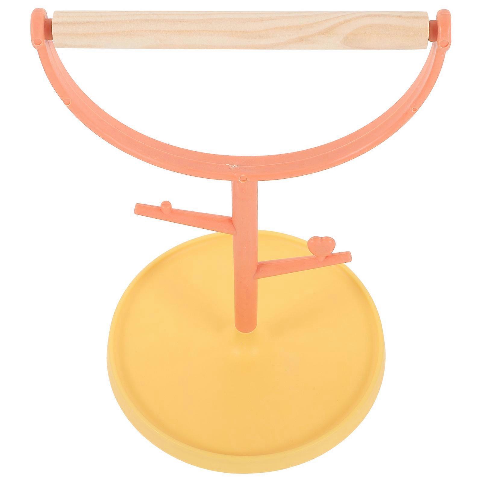 Bird Training Stand Parrot Perch Stand Plastic Wood Stable Perch