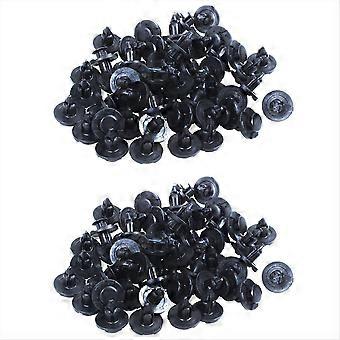 100 x Guardabarros Clip Plástico Negro para Teana Tiida