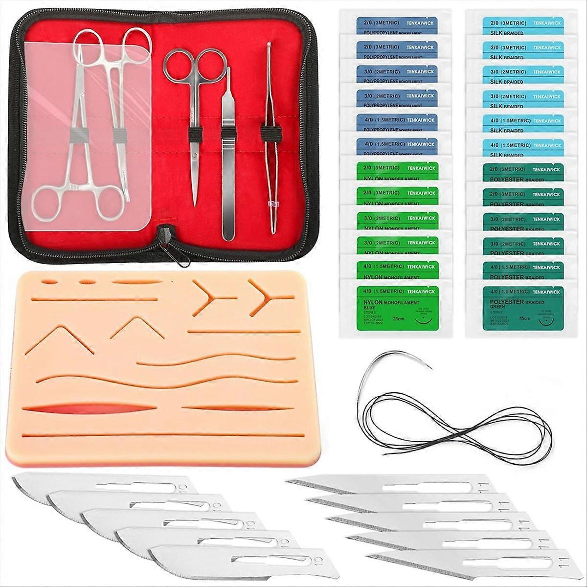 41Pcs SuturePractice Kit for Medicine Students Suture Training