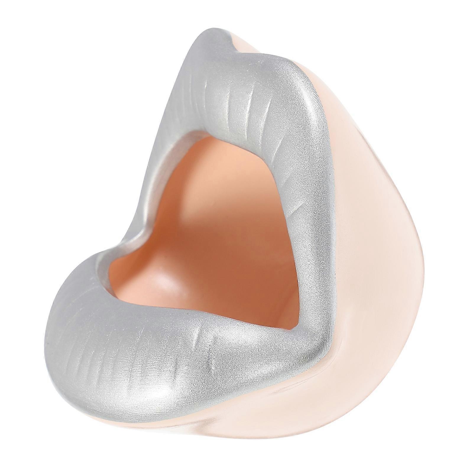 Silver Ceramic Ashtray Lip Shape Ashtray for Storage Use 3Pcs Set