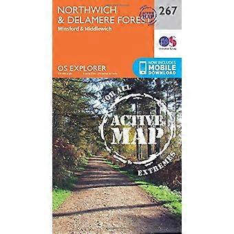 OS Explorer kart aktiv (267) Northwich og Delamere skog (OS Explorer aktive kart)