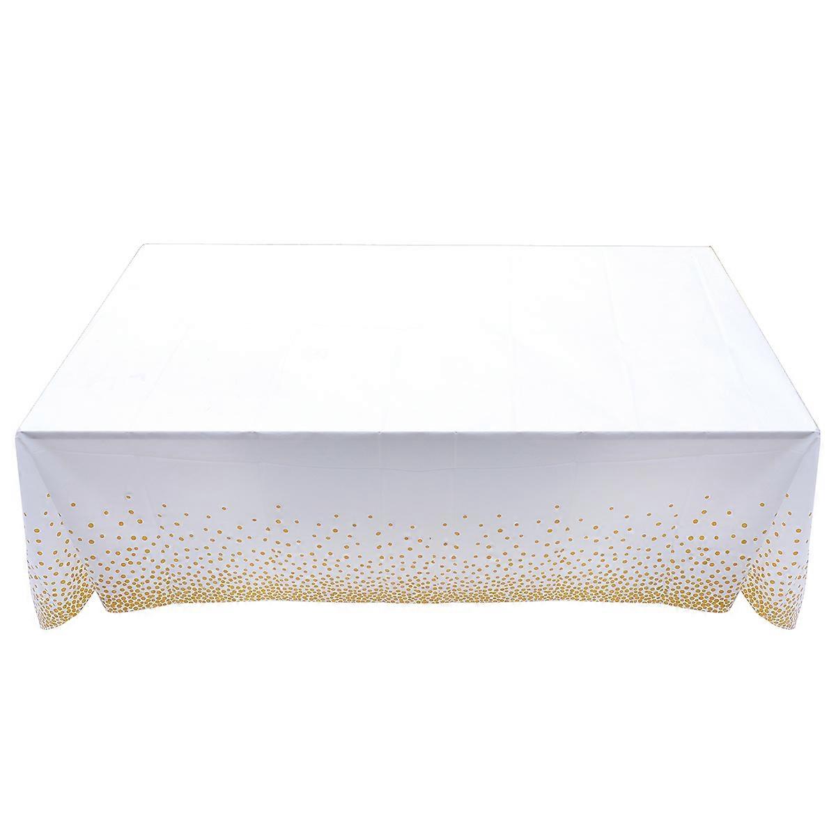 Table Covers Oil-Proof for Party Decoration 8Pcs Set White Bronzing