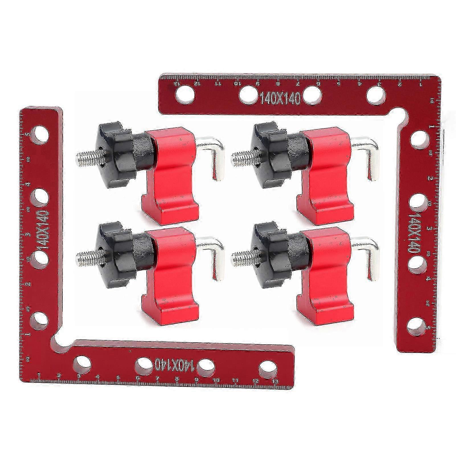90 Degree Right Angle Positioning Ruler L Shaped Carpenter Panel Fixing Clamp 140x140mm