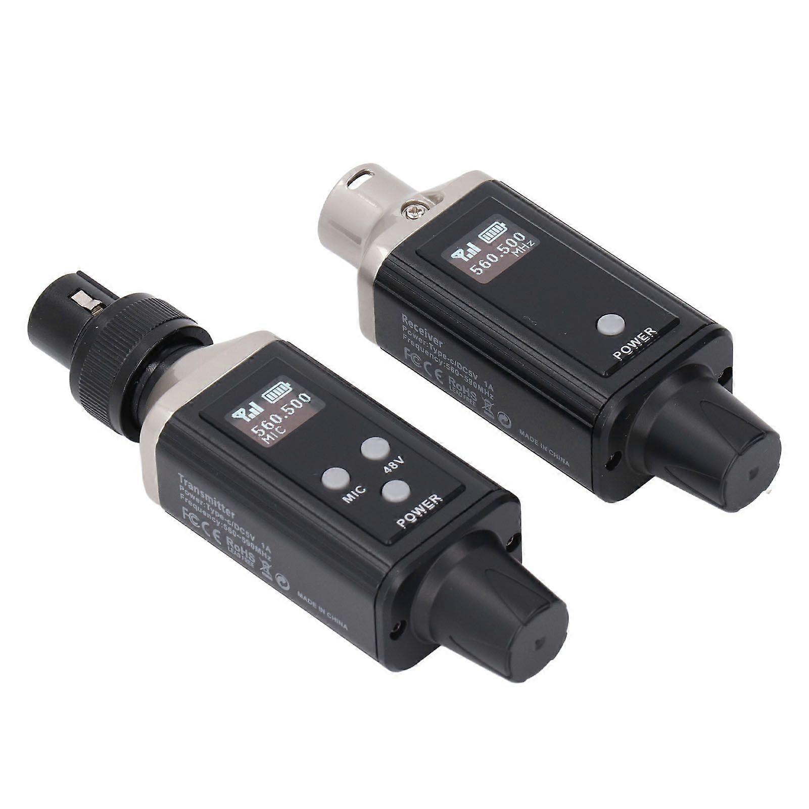 Wireless Microphone System Mic Adapter Automatic Connection Professional Wireless Microphone Transmitter and Receiver