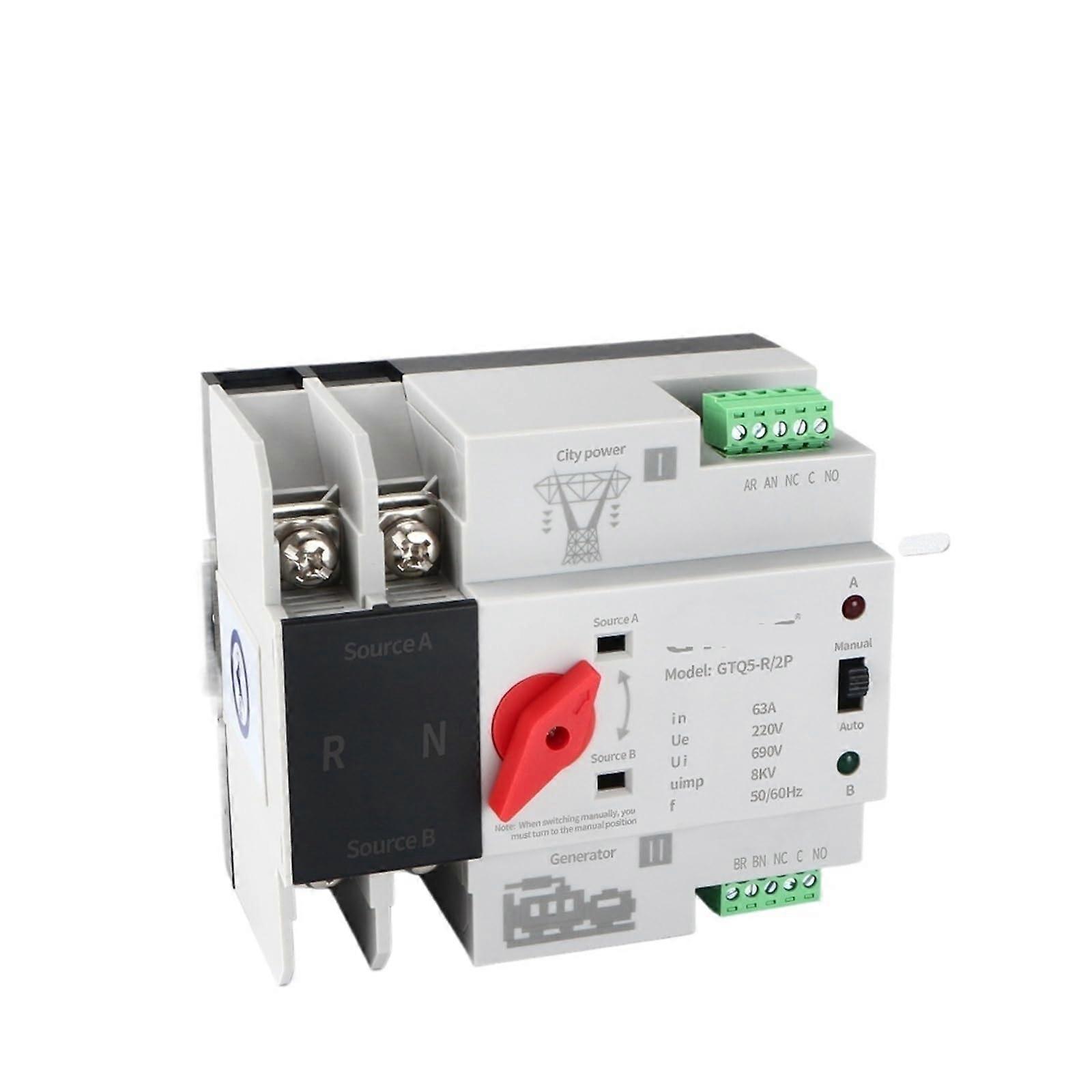 Automatic Transfer Switch 3P 100A Three Phase Circuit Breaker Compact Threepole Design for Generator