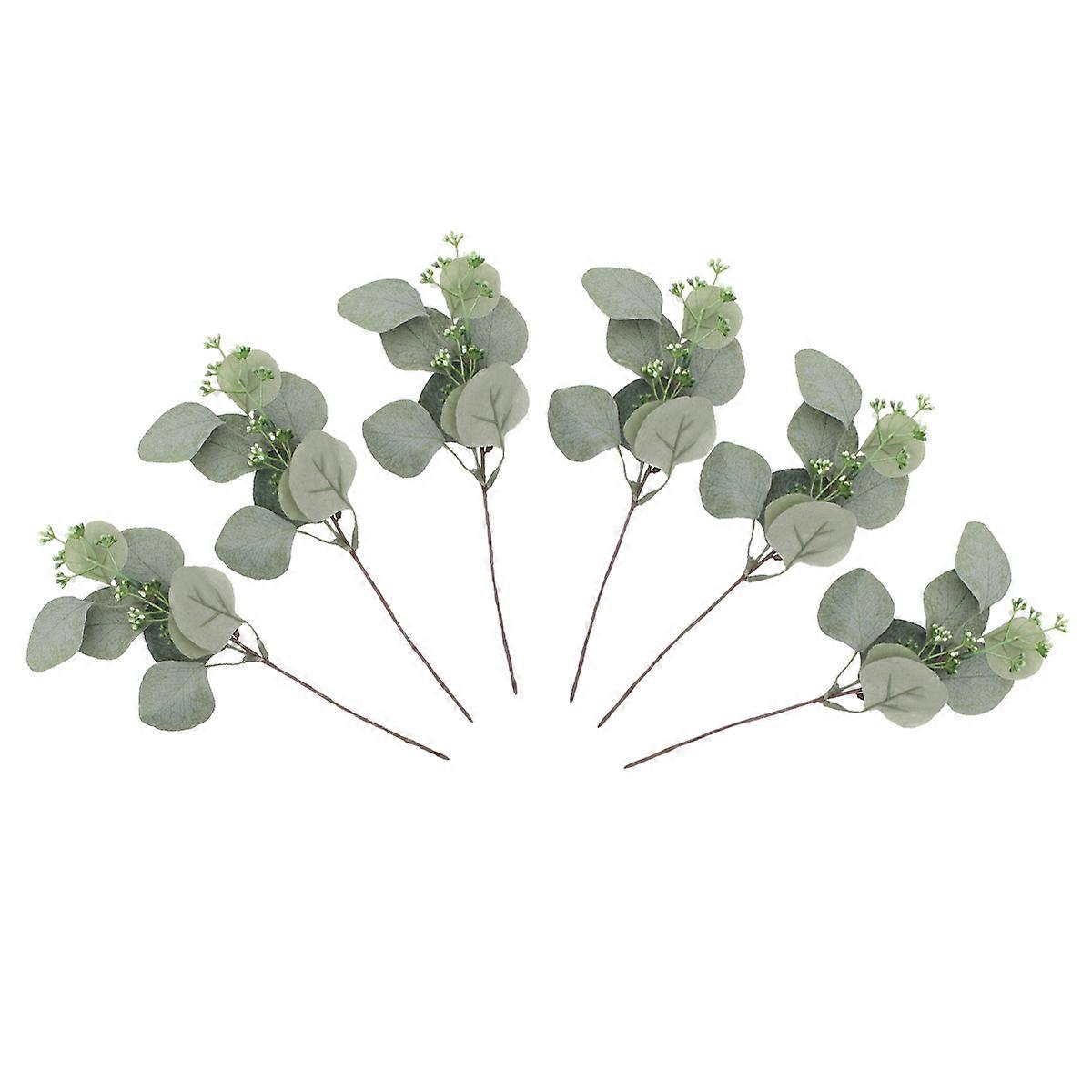 Desktop Decorations Decorative Simulated Eucalyptus Cutting 18Pcs Set
