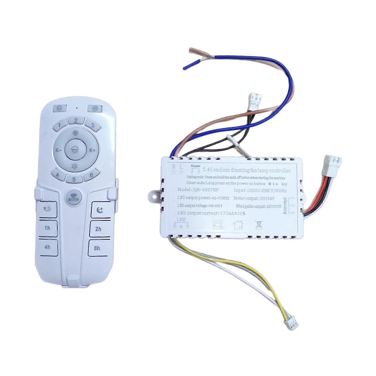 Ceiling Fan Remoting Control Kit Six Wind Speeds with Receiver Replacement
