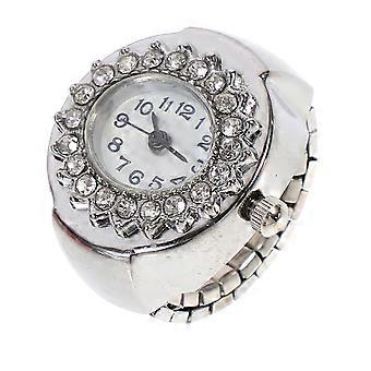 Silver Ring Watch for Decoration 1Pcs Rhinestone Decorative Fashion Jewelry