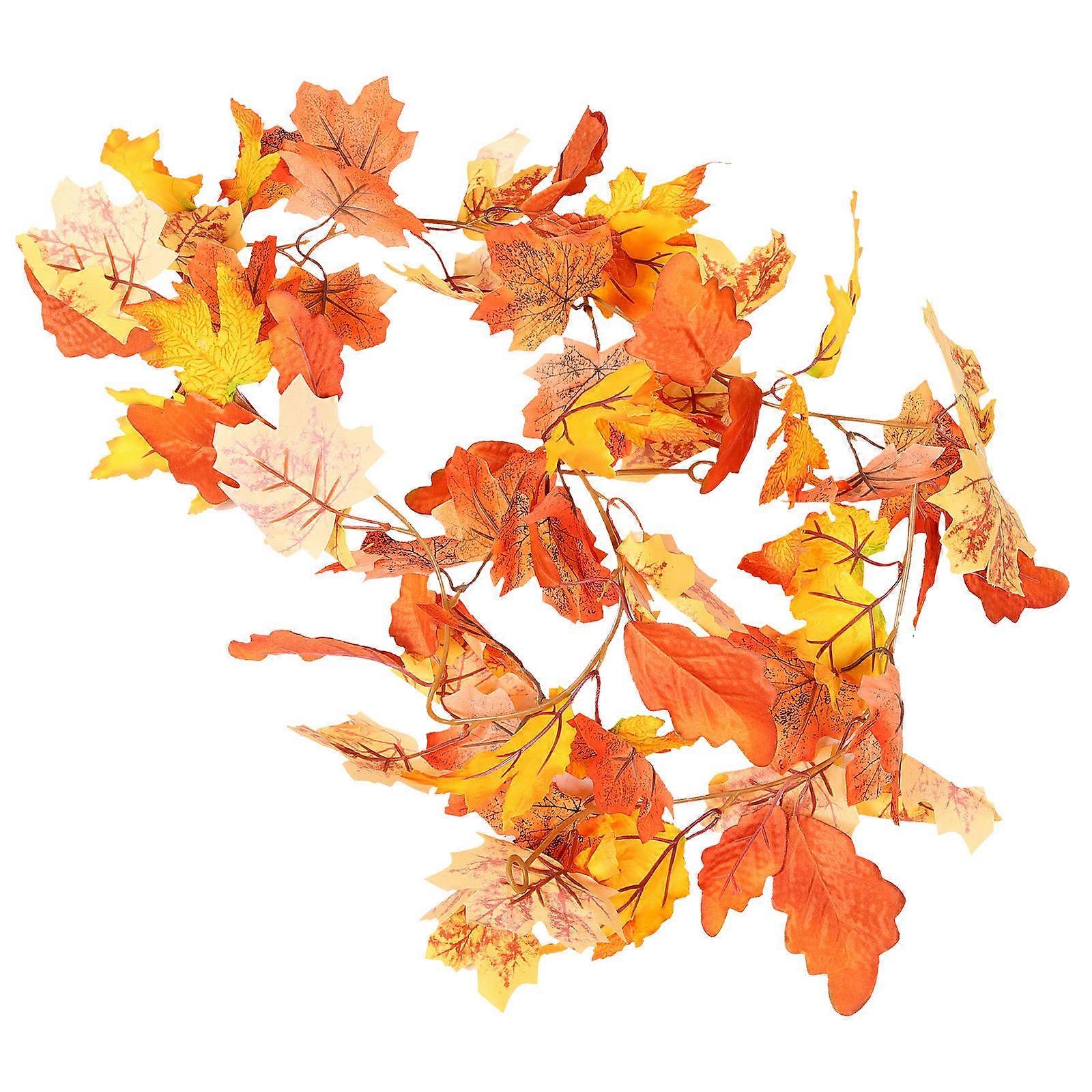 Artificial Cane Maple Decor for Decoration 2Pcs Simulation Maple Leaf