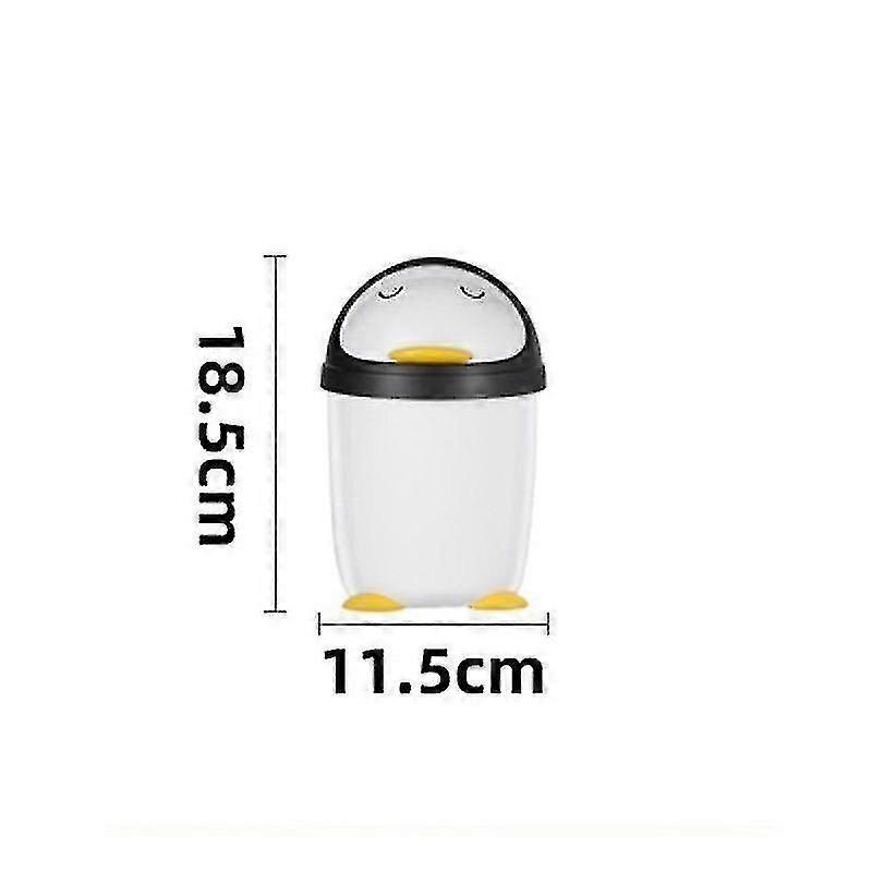 2pcs Creative Penguin Desktop Trash Can