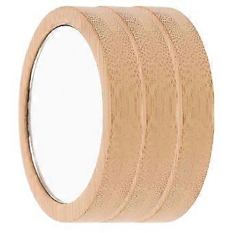 Miroir de maquillage portable rétro en bois, lot de 3 pièces avec verre, idéal pour le bricolage.
