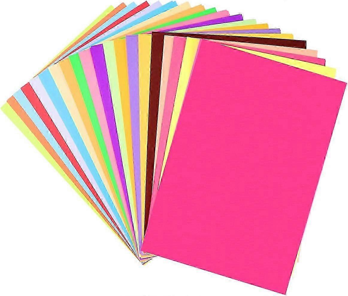 Pastels Copy Paper 100 PCS Assorted Rainbow Colored Printer Paper