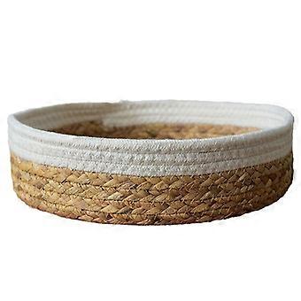 Practical Storage Basket Pastoral Handmade Straw Multi-Functional Sundries Fruit Holder for Kitchen
