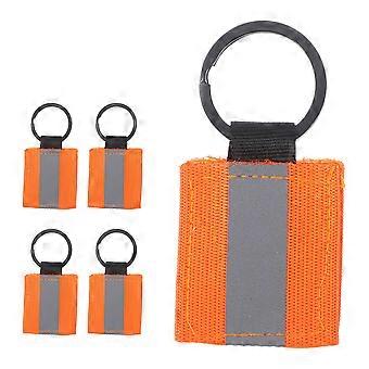 5 pcs Dupla Face Reflexivo Chaveiro Etiquetas Alta Visibilidade Etiquetas Chaveiro Etiquetas Reflexivas Bolsa Pingente Mochila Pendurado Decoração