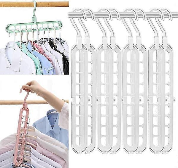 8-pack Multifunctional Space-Saving Smart Hangers - 9 Slots - Inn