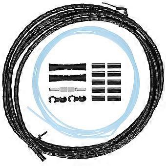 Compatible with 1.8-meter mountain bike brake cable housing kit, aluminum alloy shifter cable housing, black.