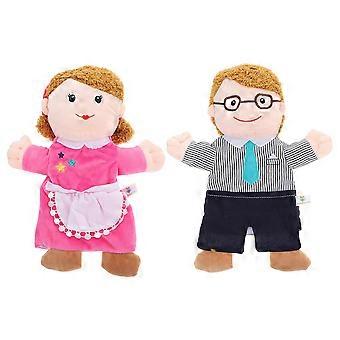 Hand Puppets for Kids Family Puppets Educational Toy 2Pcs Cartoon