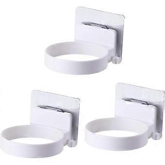 3PCS Wall Mounted Hair Dryer Holder, Hair Dryer Holder Mounting Bracket