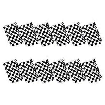 12pcs Borse per dolcetti da corsa a scacchi Bomboniera per auto da corsa Contenitori di carta per feste a tema Forniture per feste di compleanno