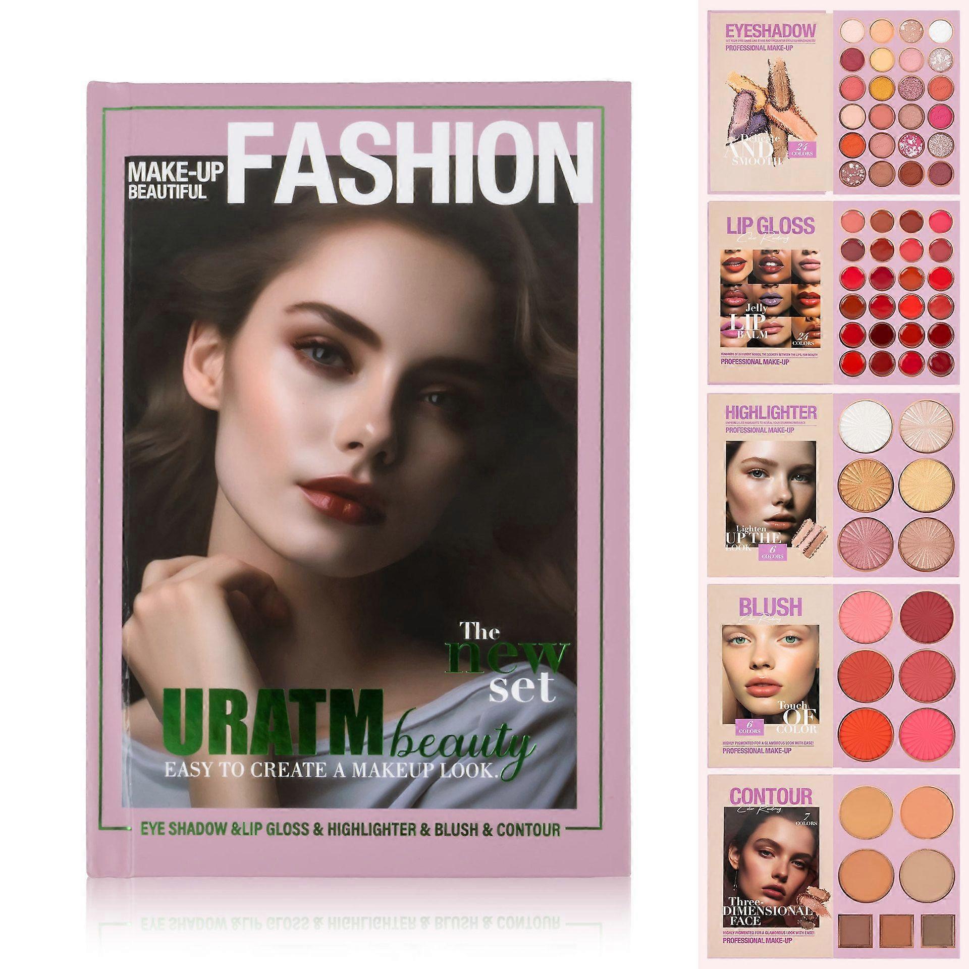 Multi-color portable multi-layer five-compartment design eyeshadow palette