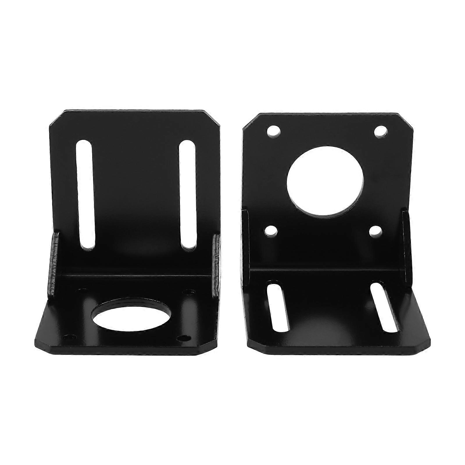 2pcs Stepper Motor Mounting Bracket 3D Printer Motor Holder Bracket (Black)