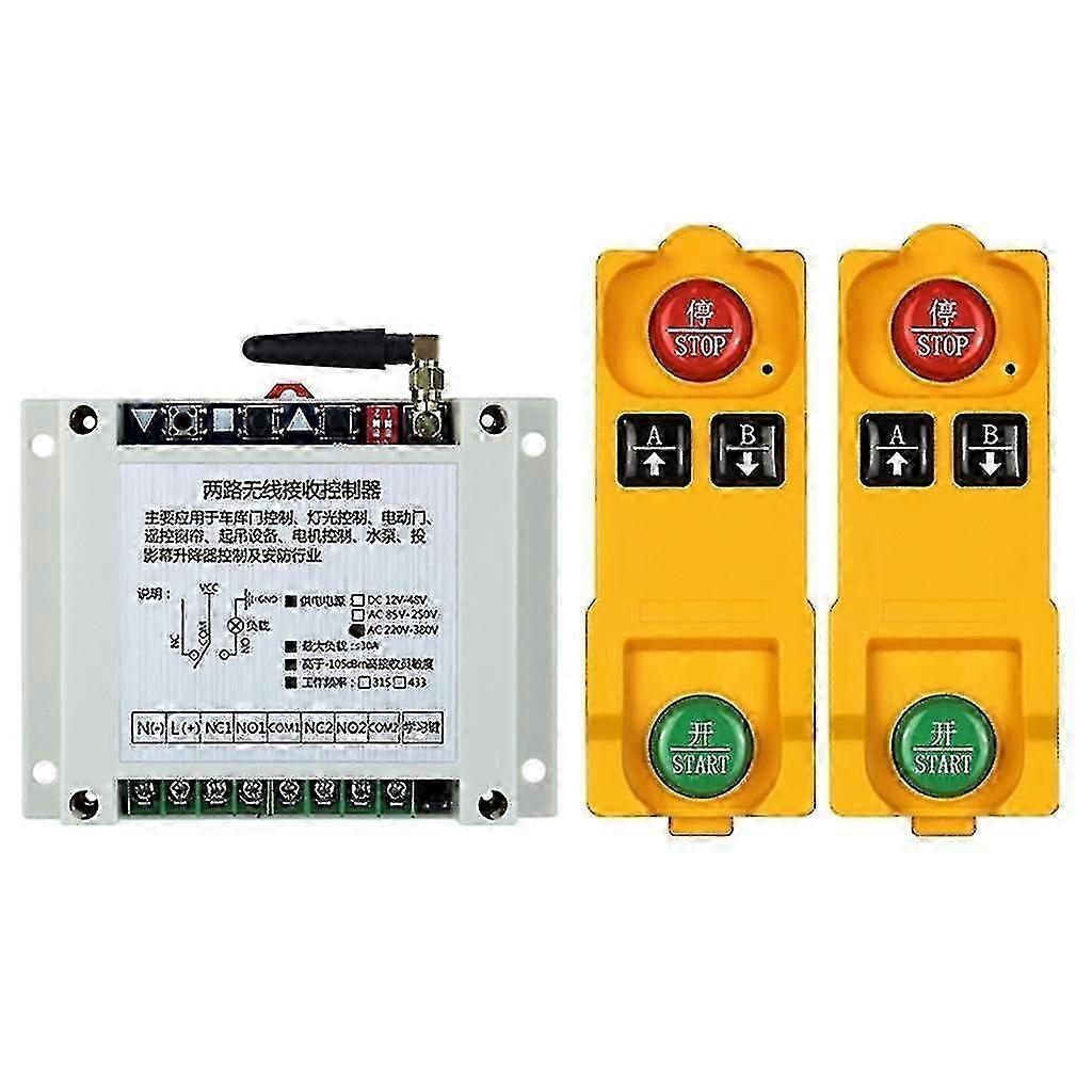 315/433mhz Wireless Remote Control Switch Relay for Ac220v~380v