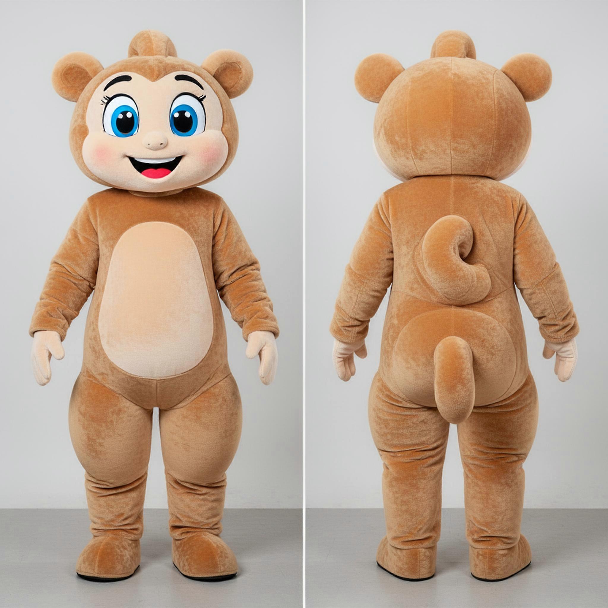 MASTICOT Tan Flexible Contortionist Mascot