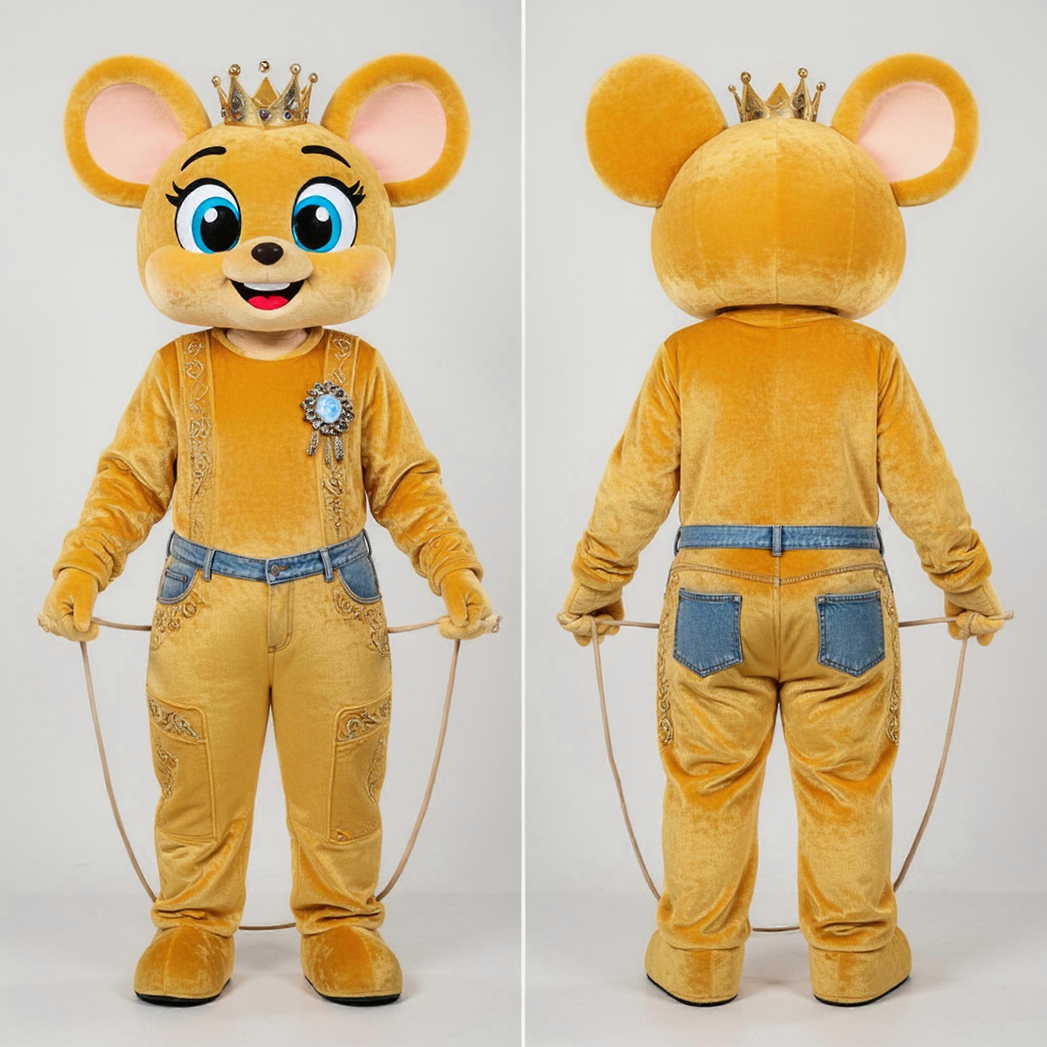 MASTICOT Golden Balanced Tightrope Walker Mascot