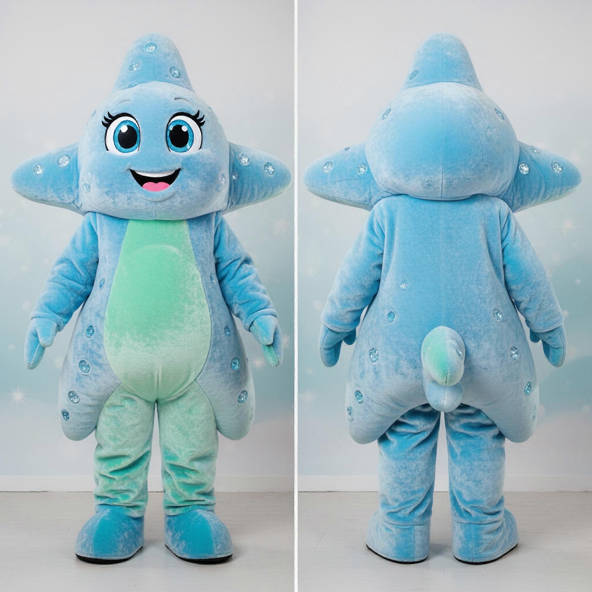 MASTICOT Sky Blue Playful Starfish Mascot