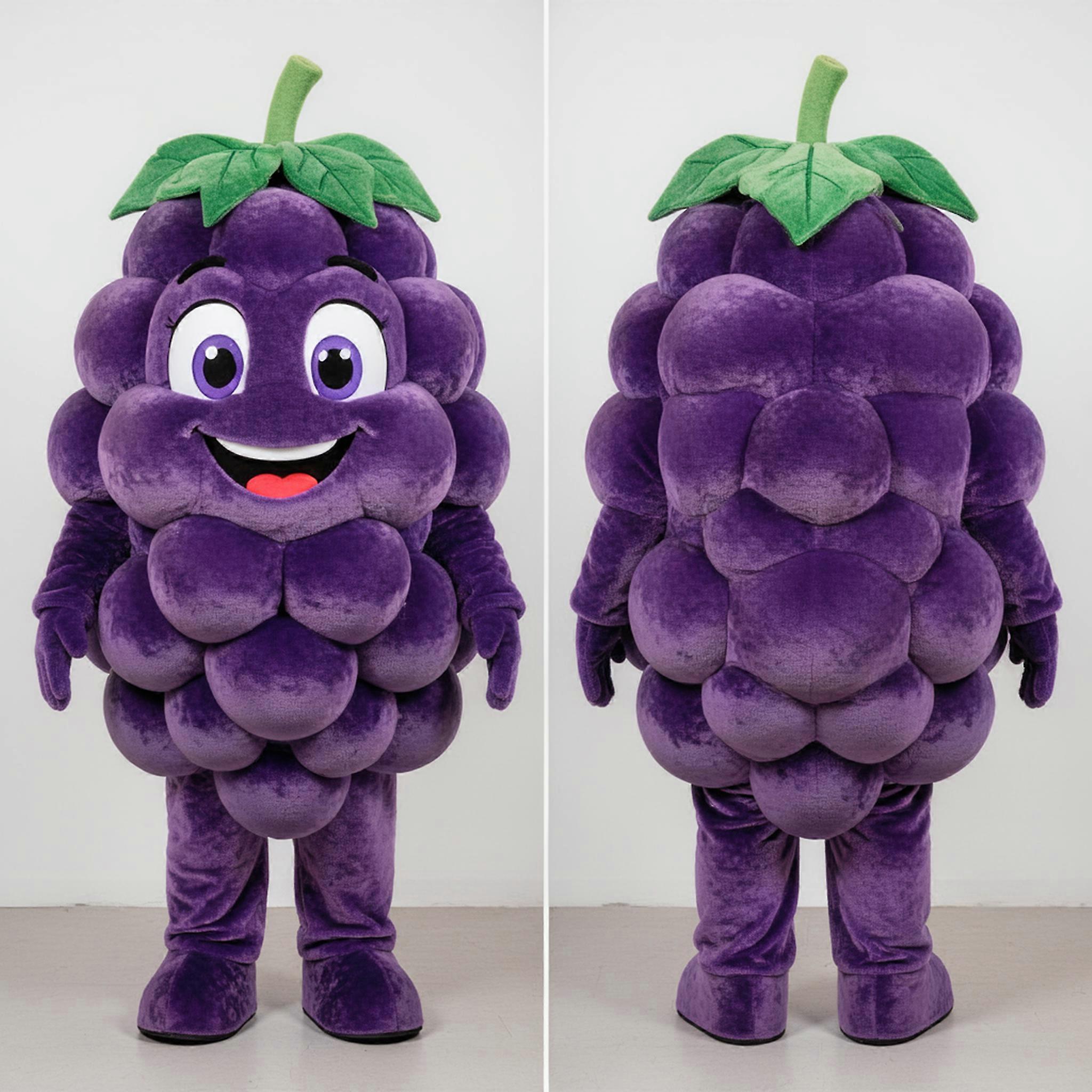 MASTICOT Lavender Plush Grape Mascot