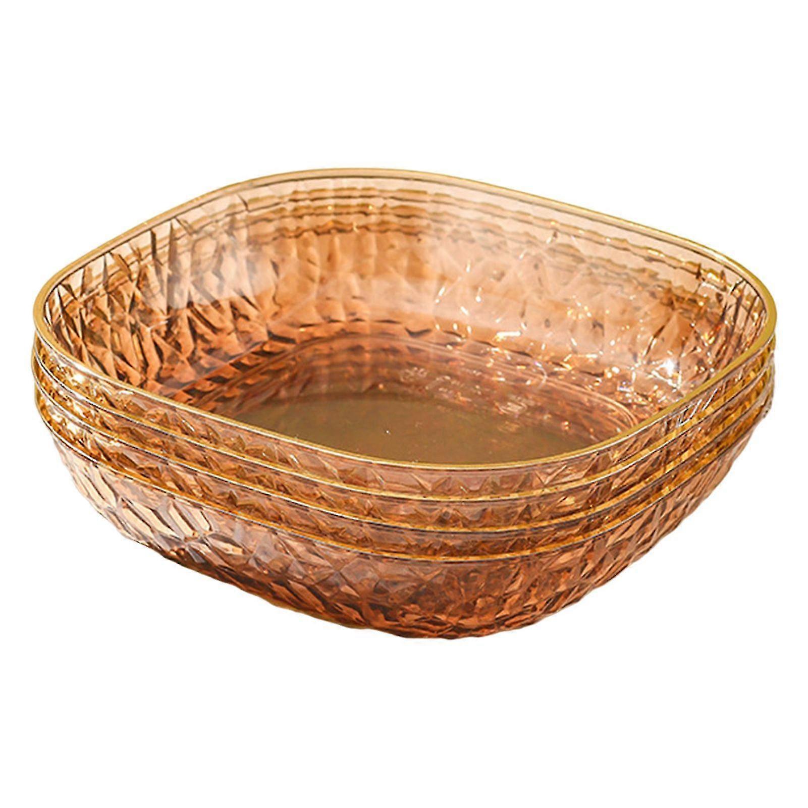 Spit Bone Dish Multi-function Thickened Base Light Luxury Style Translucent Storage Plate Home Supplies