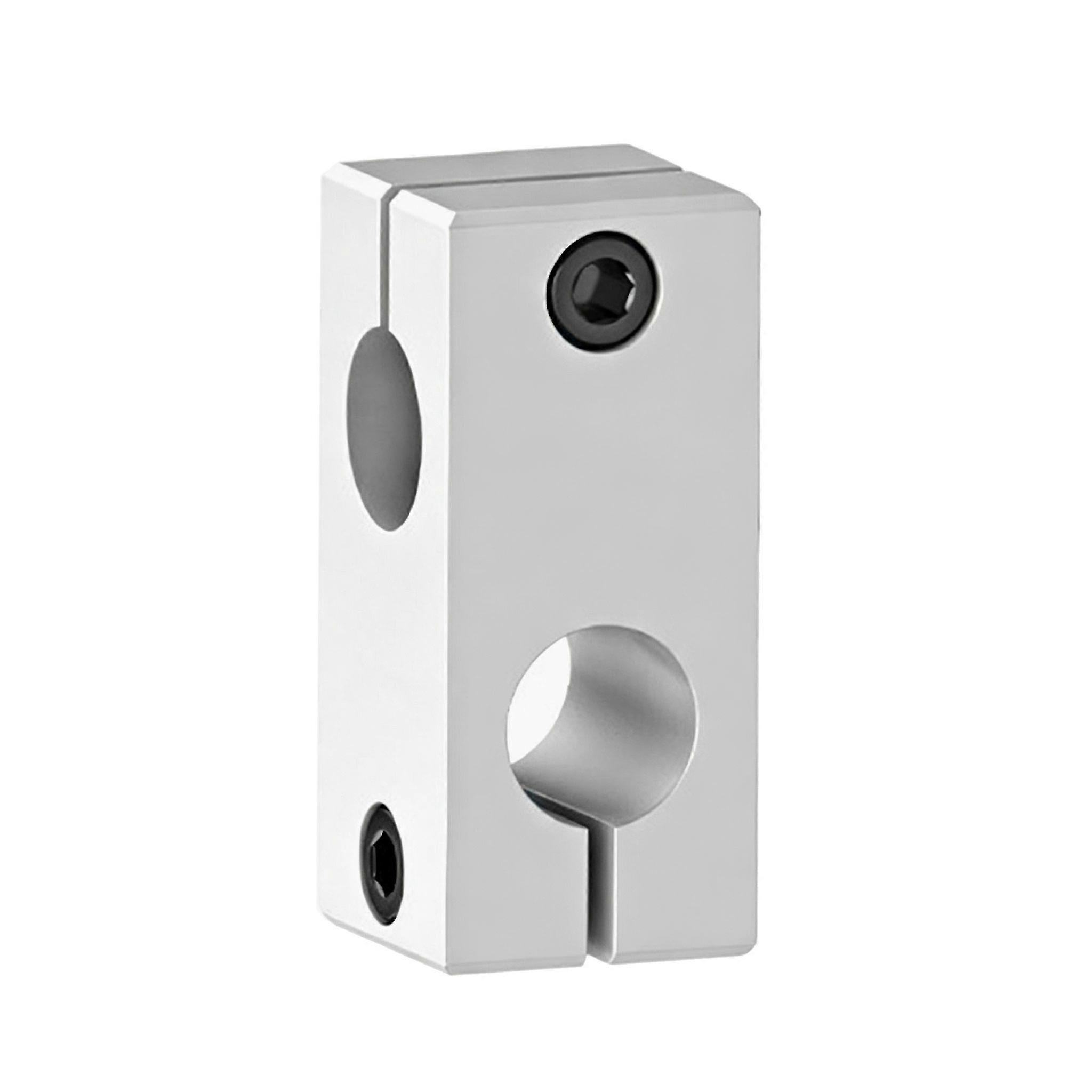 6061 Aluminum Same-Size Round Rod Split Clamp Block, Perpendicular Single-Screw Fixing Bracket