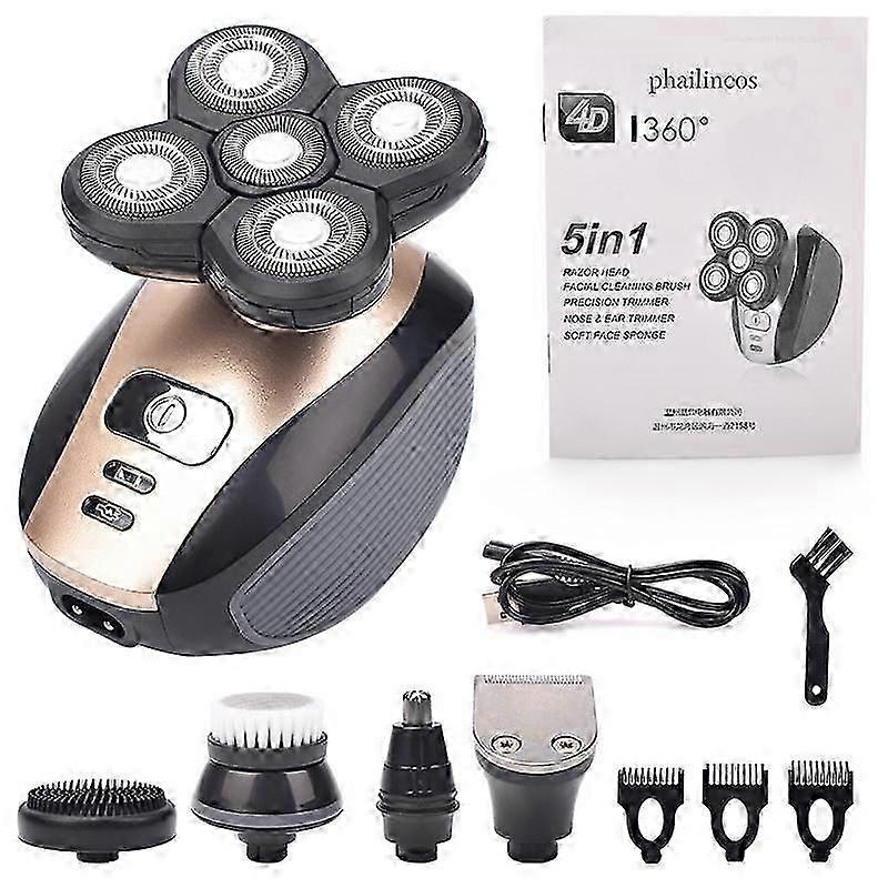 5-Blade IPX7 Waterproof Shaver