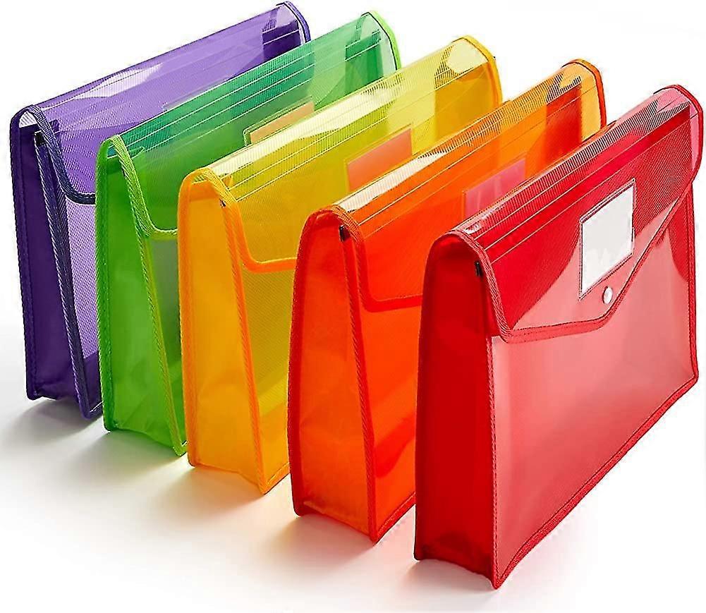 Plastic File Folder Poly Envelope Expanding File Wallet Document Folder With Snap Button
