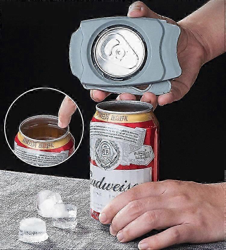 Compact can opener for starter kitchen tools (Grey, 1-Pack)