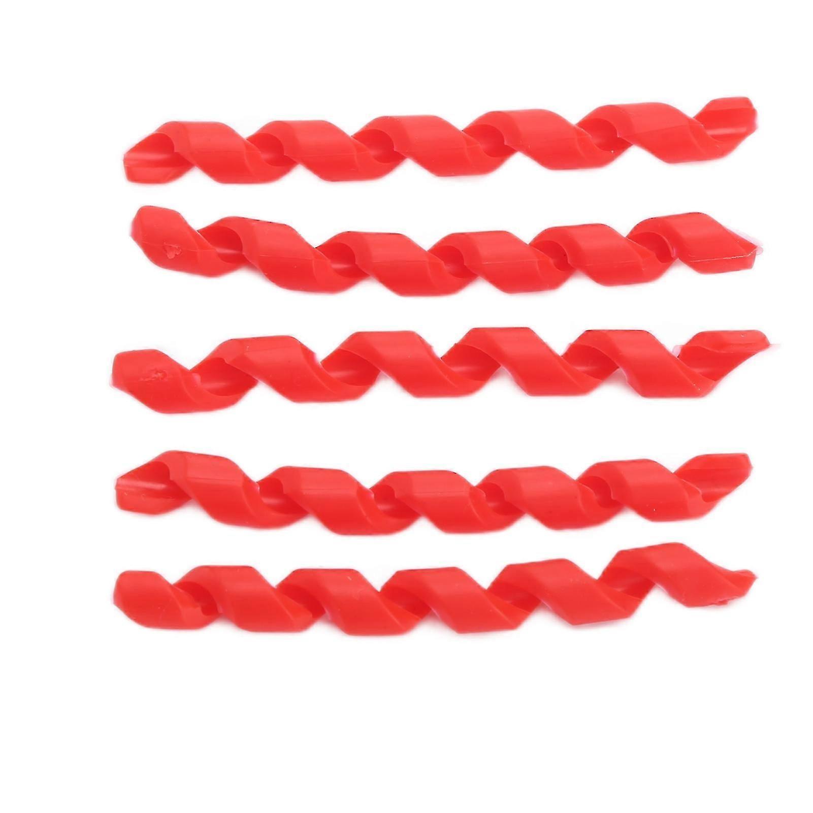 5Pcs Bicycle Line Protector Threaded TPR Elastic Rubber Easy Install Bicycle AccessoriesRed