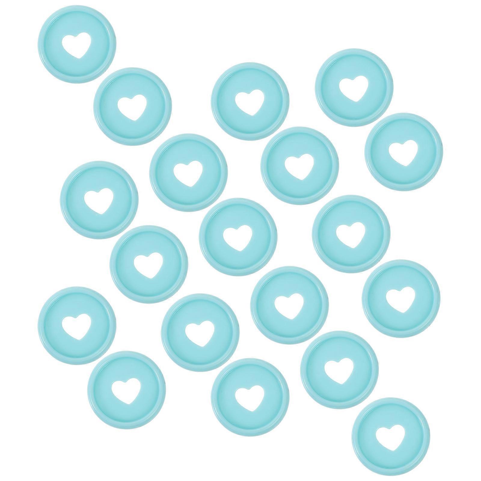 Sky-Blue Binder Discs Plastic for Planner 50Pcs Notebook Binding Discs