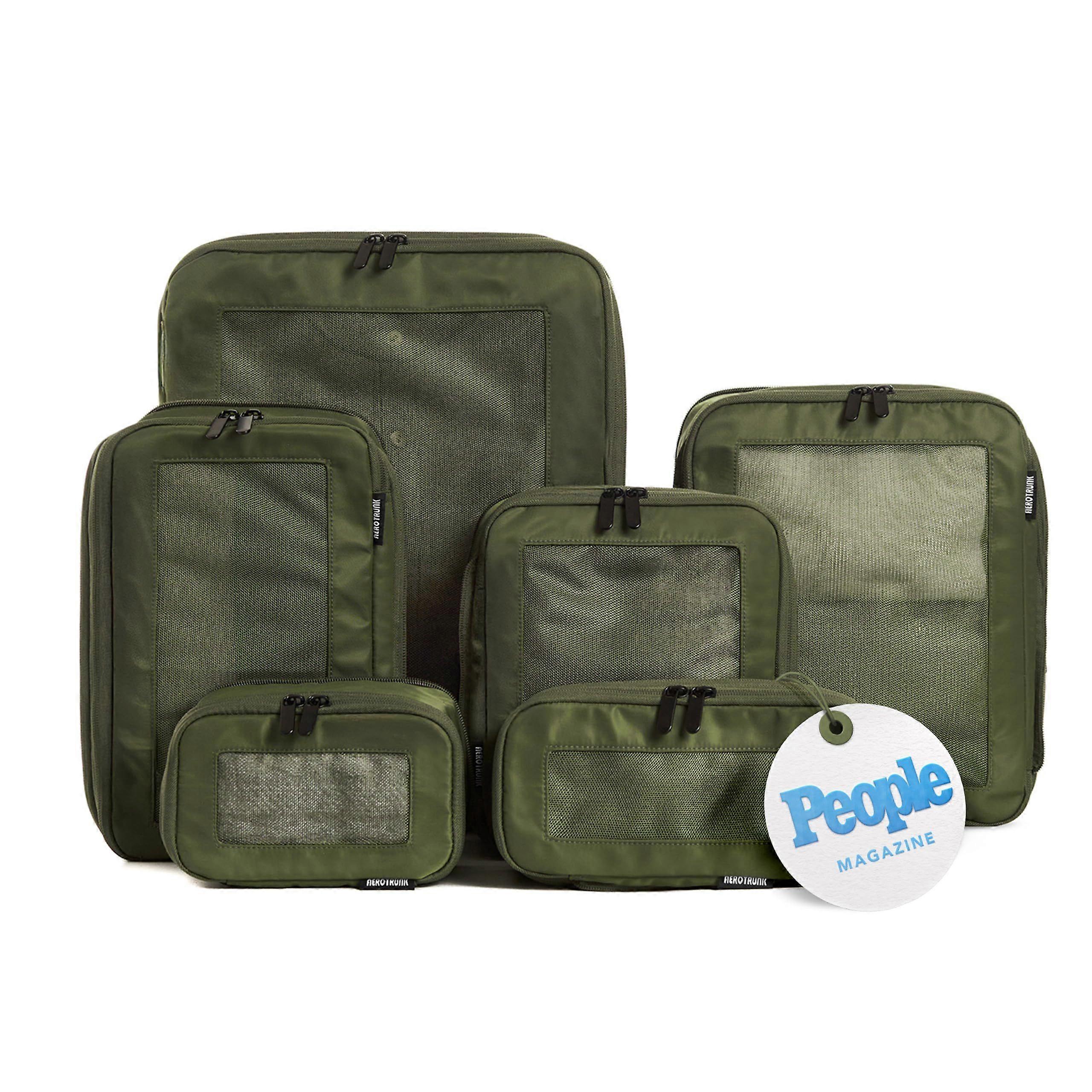 Compression Packing Cubes for Travel, 6-Pack, Olive | Solves