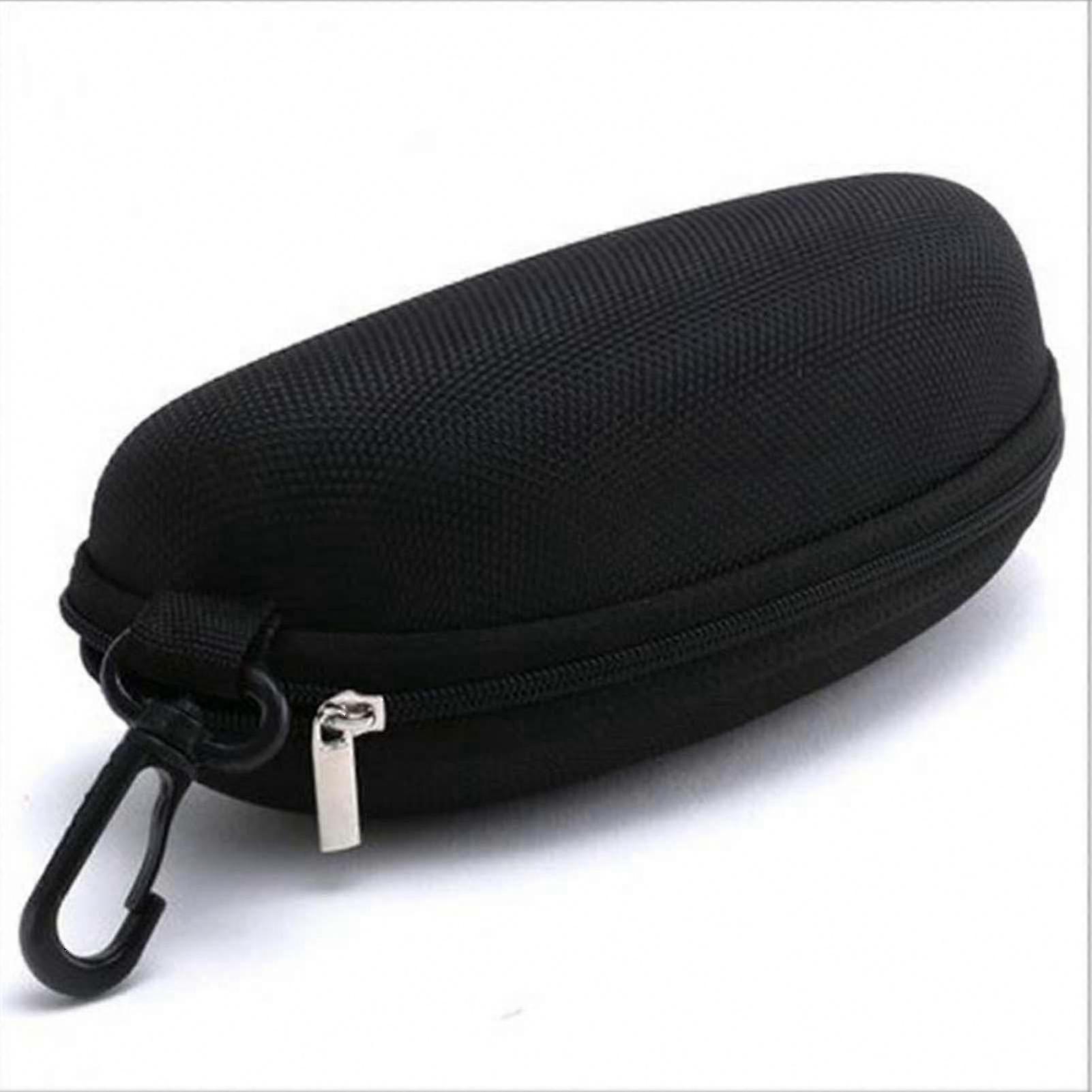 Sunglass Case, Crush Resistant, Black, Universal, Hook, 1 Piece