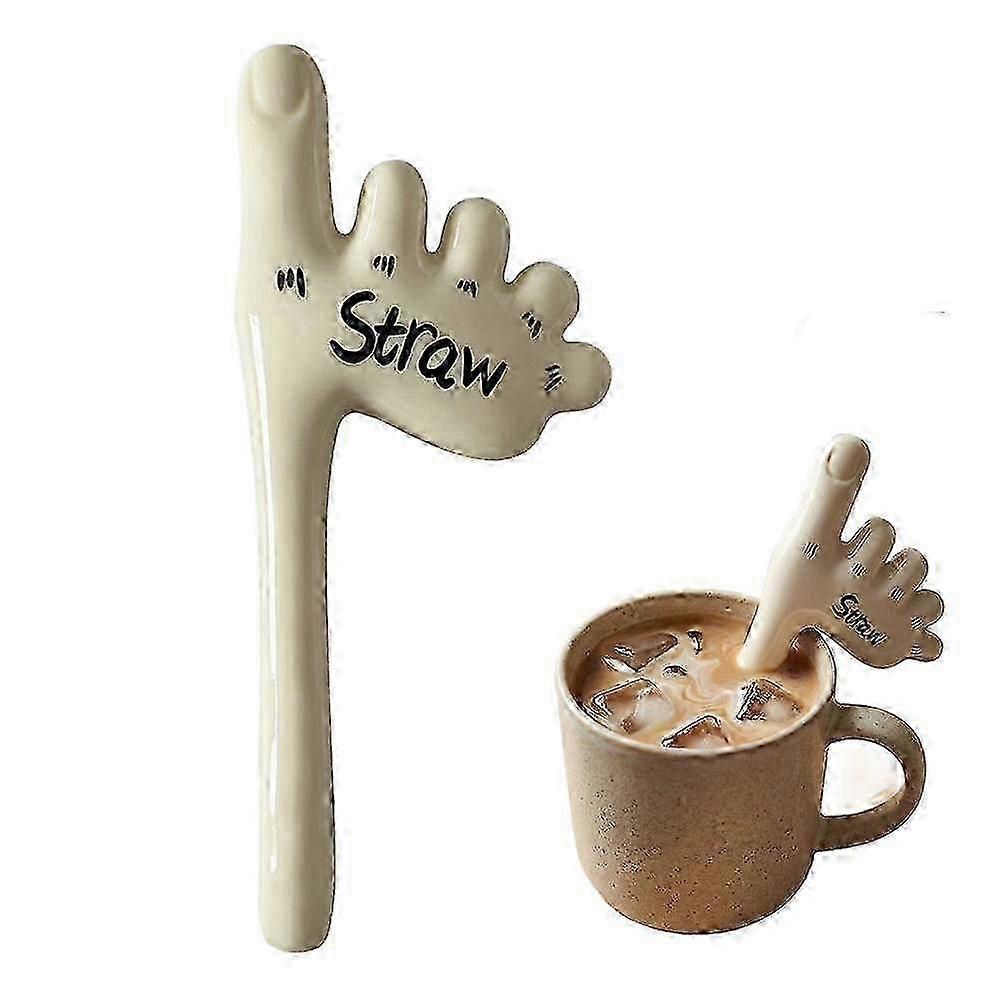 Handmade Ceramic Thumbs-Up Stirrer