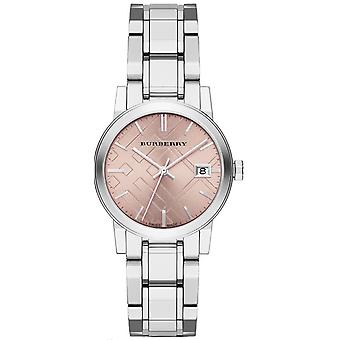 Burberry Stadt Quarz Analog Damenuhr mit BU9124 Edelstahl Armband
